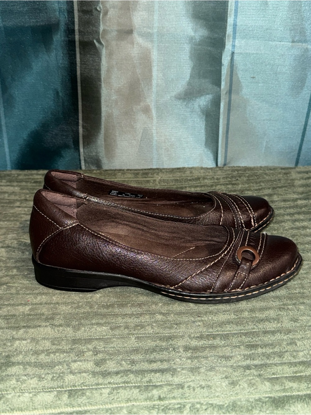 Clarks Dark Brown Leather Slip-On Loafers